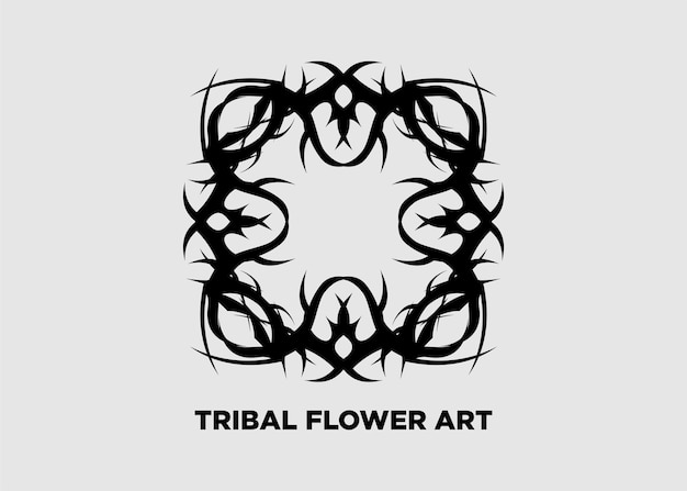 hermoso motivo tribal floral negro