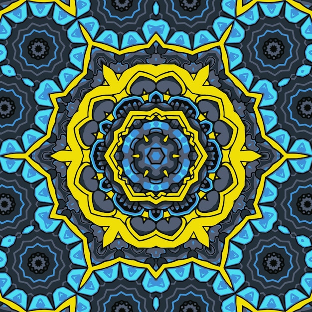 Hermoso ornamento colores de patrones sin fisuras vector diseño de mandalas