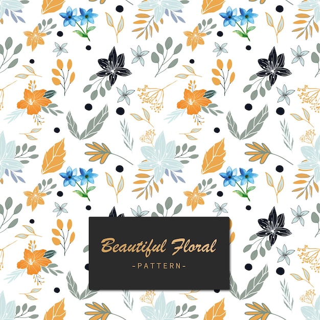 Vector hermoso otoño floral vintage de patrones sin fisuras