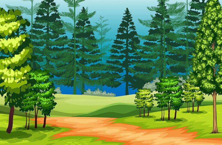 Vector un hermoso paisaje natural.