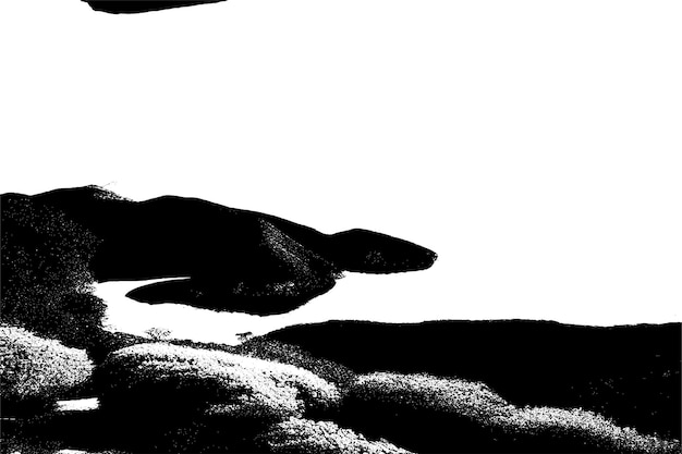 hermoso paisaje superposición de imagen vectorial monocromático desestresado textura de fondo desagradable