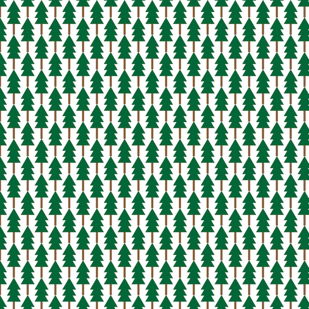 Hermoso patrón de árbol de Navidad sobre fondo blanco, diseño para decorar papel de regalo.