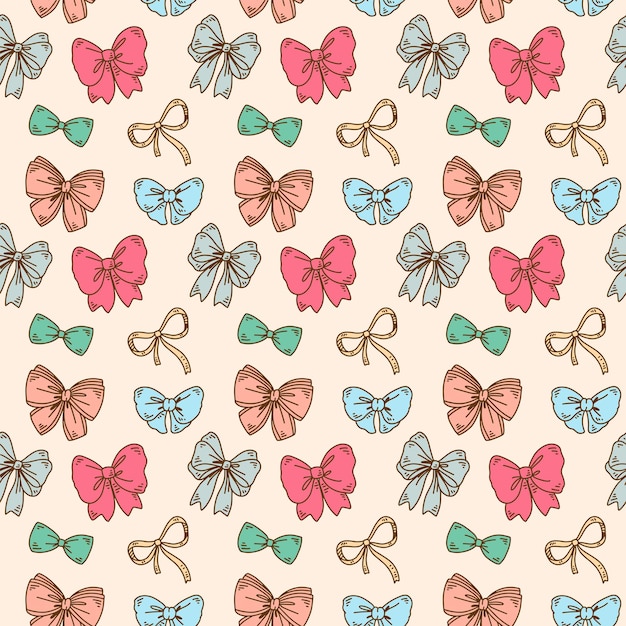 Un hermoso patrón de arcos de colores dibujados a mano