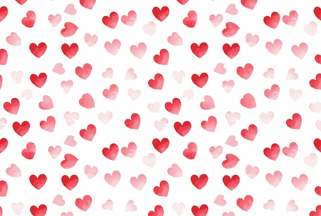 hermoso patrón de corazón de acuarela sin costuras perfecto para tarjetas de día de San Valentín papel de envolver etc