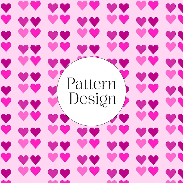 Un hermoso patrón de corazones rosados