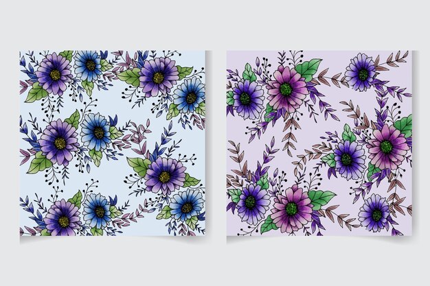 Hermoso patrón sin costuras de acuarela con arreglos de rosas y flores silvestres de hojas verdes