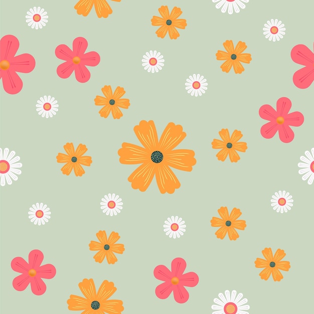 Un hermoso patrón floral sin costuras el fondo del patrón floral la ilustración vectorial