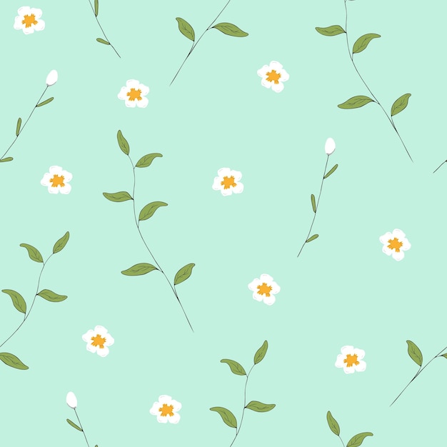 Hermoso patrón floral sin costuras
