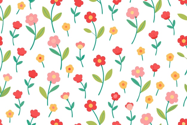 Un hermoso patrón floral sin costuras