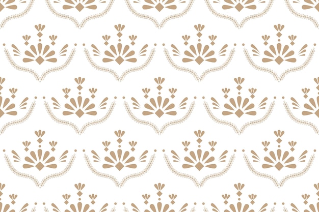 hermoso patrón floral patrón floral dorado en fondo blanco fondo floral