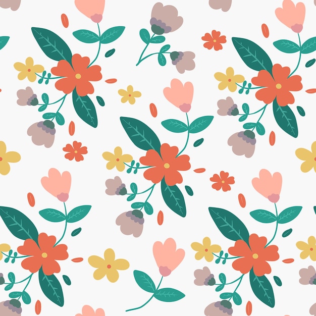 Hermoso patrón floral transparente