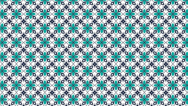 hermoso patrón geométrico con diseño de patrón de flores vector premium