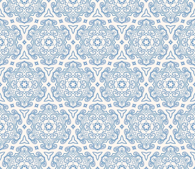 Hermoso patrón hexagonal azul