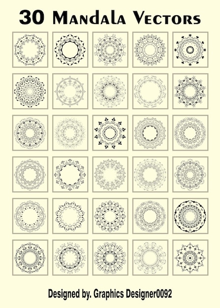 Hermoso patrón de mandala decorativo redondo