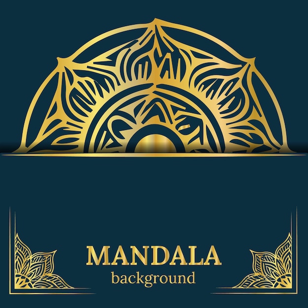 Hermoso patrón de mandala de oro de fondo