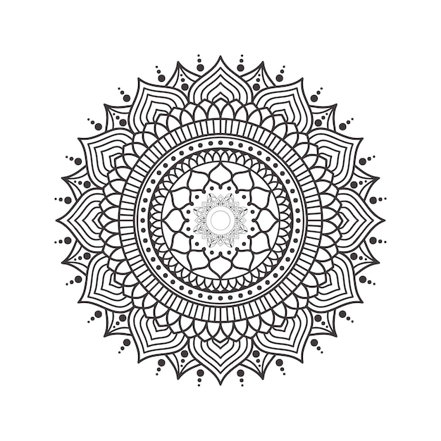 Hermoso patrón de mandala de oro de fondo