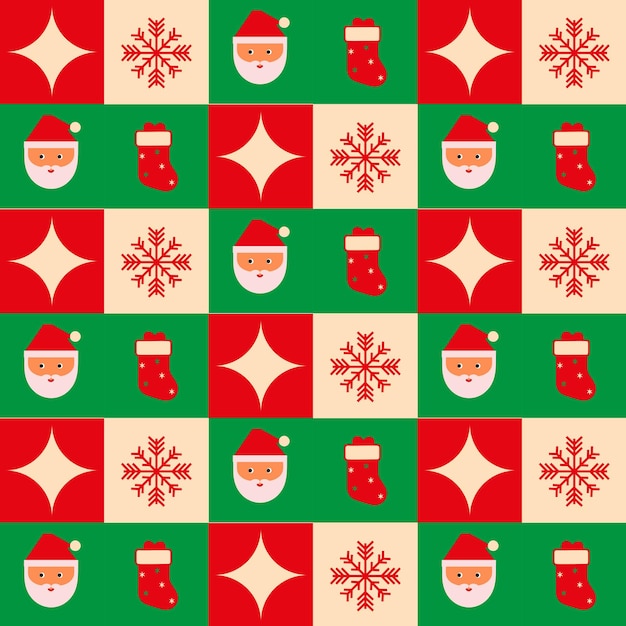 Un hermoso patrón navideño retro.