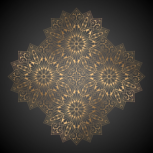 Hermoso patrón transparente floral islámico.
