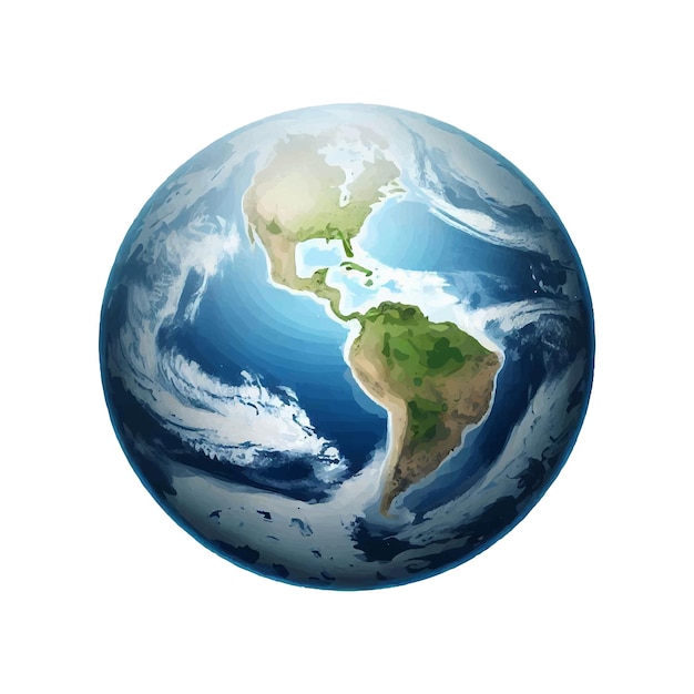 Hermoso planeta Tierra AI vector arte imagen de ilustración digital