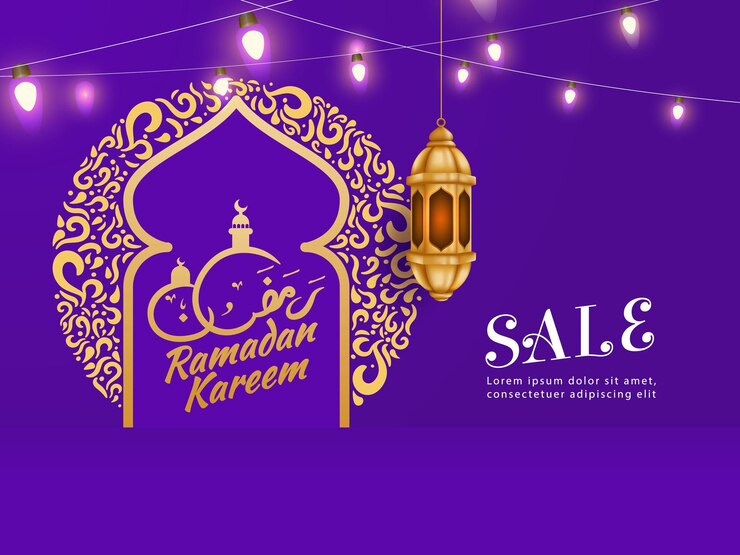 Hermoso Ramadán Kareem con caligrafía árabe Venta Vector ilustración de fondo