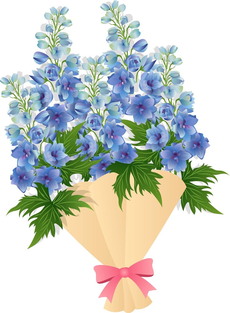 Vector hermoso ramo de flores envuelto en papel marrón lindas tarjetas contenido banner etiqueta adhesiva