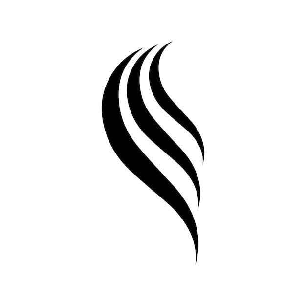 Hermoso resumen de la onda del cabello Diseño del logotipo Logotipo para el cuidado de la peluquería de belleza de salón de negocios