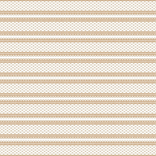 hermoso vector de bordes sin costuras florales
