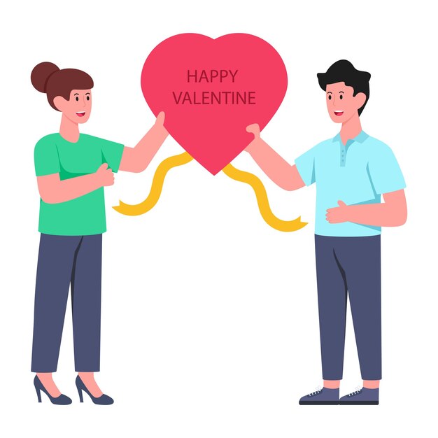Un hermoso vector de diseño de feliz día de san valentín