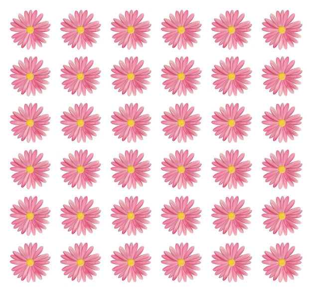 Hermoso vector de diseño de patrón floral acuarela