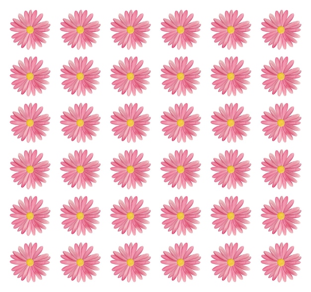 Hermoso vector de diseño de patrón floral acuarela