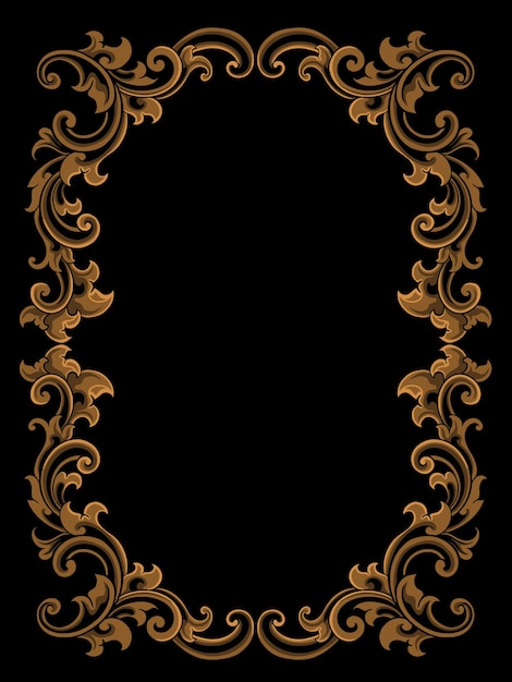 hermoso vector grabado clásico retro ornamento tarjeta de felicitación diseño color editable
