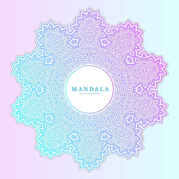 hermoso vector de mandala degradado para diseño