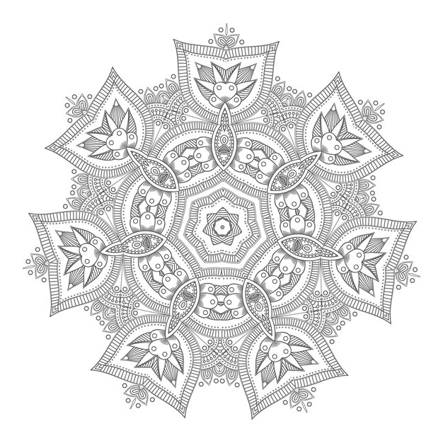 Hermoso vector de mandala para el diseño