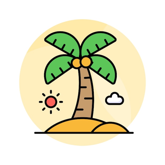 Hermoso vector de palma en estilo moderno fácil de usar en aplicaciones móviles web y todas las presentaciones