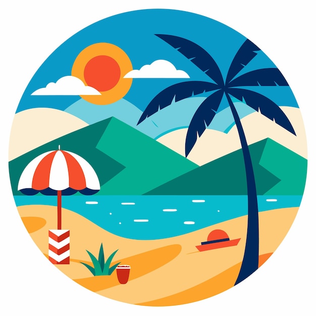 hermoso vector de vibraciones de verano