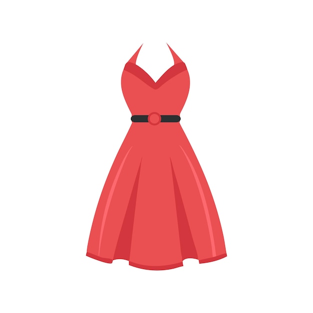 El hermoso vestido de noche rojo