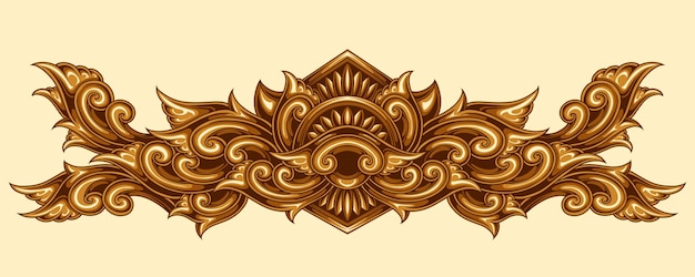 Hermosos adornos decorativos tallados diseñados para elementos