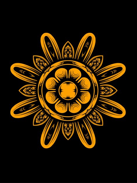Hermosos adornos decorativos tallados Diseño vectorial para elementos colores editables