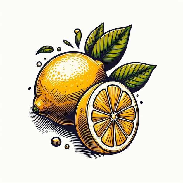 Hermosos colores frescos limón lima frutas jugosas papel tapiz ilustración vectorial dibujo ilustración