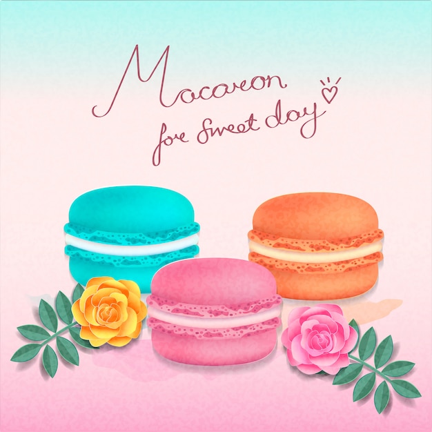 Vector hermosos colores macaron de días dulces.