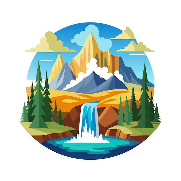 Hermosos conceptos de ilustración vectorial de paisajes inspirados en lugares populares de la tierra