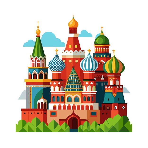 Hermosos conceptos de ilustración vectorial de paisajes inspirados en lugares populares de la tierra