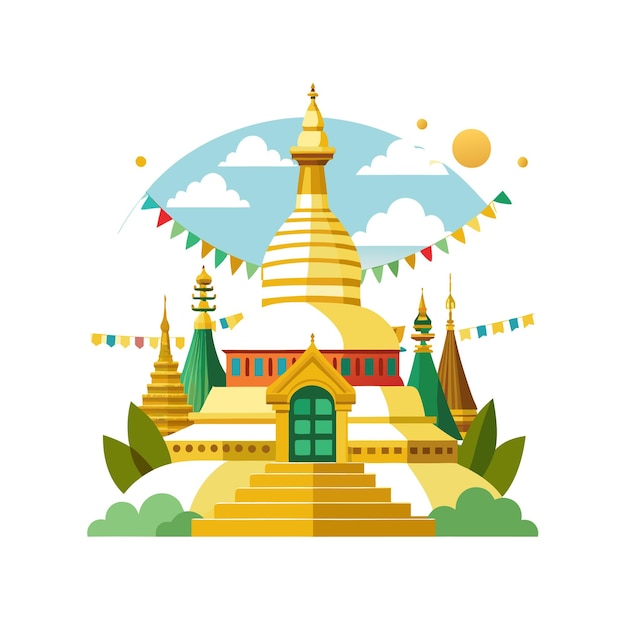 Hermosos conceptos de ilustración vectorial de paisajes inspirados en lugares populares de la tierra