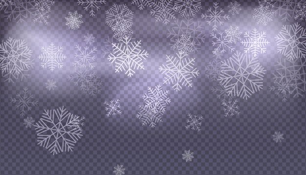 Hermosos copos de nieve que caen diseño copos de nieve que caen decoración de Navidad nieve de Navidad muchos