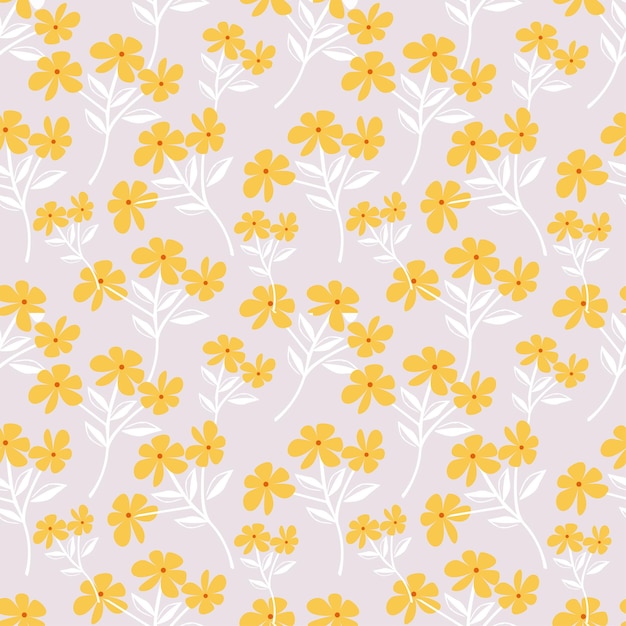 Hermosos diseños de flores en colores pastel con un patrón sin costuras