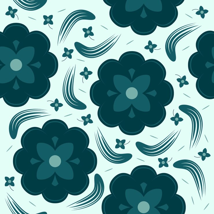 hermosos diseños de flores con un patrón sin costuras