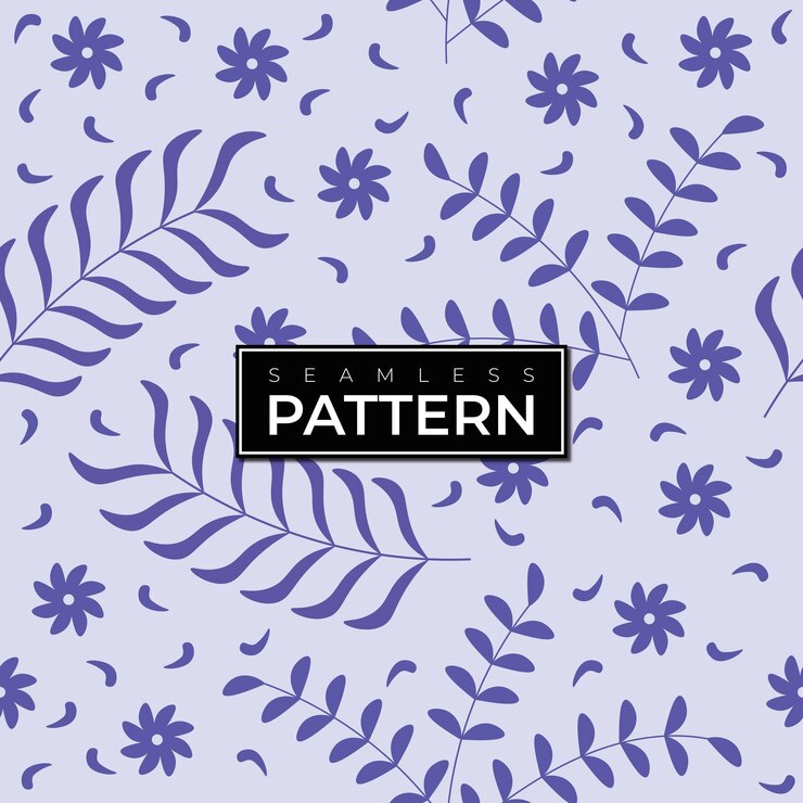 Hermosos diseños de flores y plantas con un patrón sin costuras