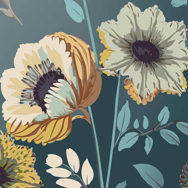 Hermosos diseños vectoriales de flores