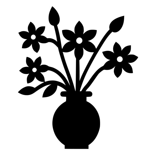 Hermosos íconos decorativos de flores negras
