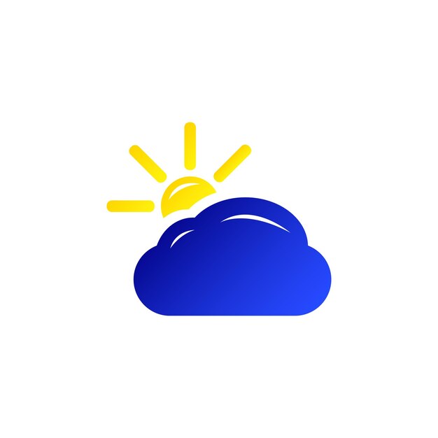 Hermosos íconos del tiempo nubes sol nieve lluvia meteorológico icono del tiempo